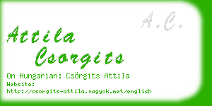 attila csorgits business card