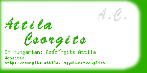 attila csorgits business card